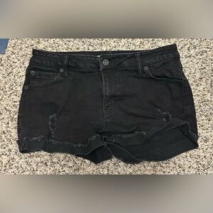 Black & blue Jean Shorts